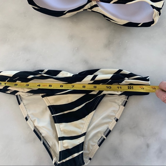 VIX Blanca Pleats Bandeau Bikini Black & White. - Picture 10 of 11